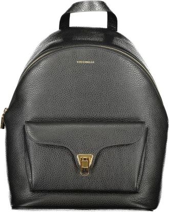 Coccinelle Zwarte leren damesrugzak Beat Generation - Dames - Rugzakken - Zwart - ONE Size - Tassen