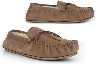 Generic Mens Suede Slippers Mens Moccasins Size 6 Boys Slippers Moccasin Slipper Size 13 Carpet Slipper Thermal Wool Mix Lining Slip On Slip In Genuine Suede 