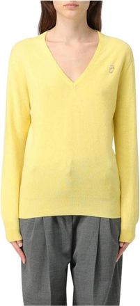 Vivetta Vivetta, Truien & Vesten, Dames, Geel, M, Kasjmier, Gele Cashmere V-hals Trui