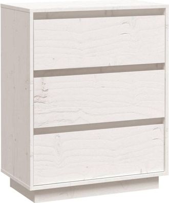 vidaXL Sideboard White 60x34x75 cm Solid Wood Pine Vidaxl