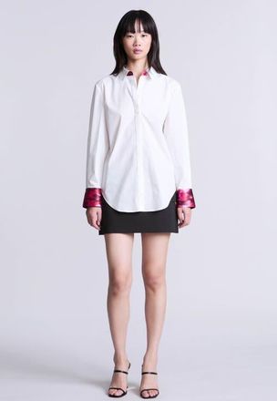 BCBGeneration Oversize Shirt in White at Nordstrom, Size X-Small