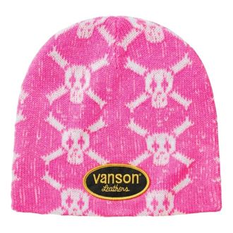 SUPREME FW26 x Vanson Leathers Skull Beanie Pink SUP-FW26-2018-PNK