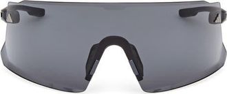 adidas 120mm Shield Sports Sunglasses in Matte Black /Smoke at Nordstrom