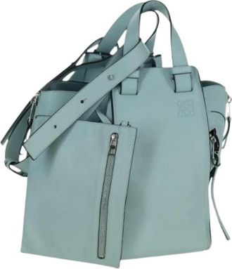 Loewe Pre-owned Shoulder Bags, female, Blue, Size: ONE SIZE Pre-owned Puzzle Pouch Hand Bag
