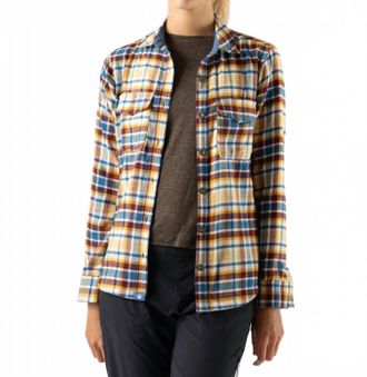 Rabbit Womens High Country Long Sleeve Flannel Shirt In Seedpearl Plaid
