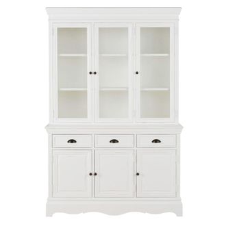 Maisons du monde Vitrina blanca de 3 puertas 123cm