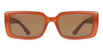 SmartBuy Collection Square Full Rim Plastic Mens Sunglasses Brown Size 54 - Free Lenses - SmartBuy Collection