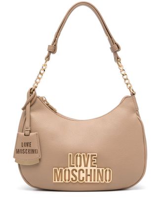 Love Moschino Borsa a spalla con logo - Marrone