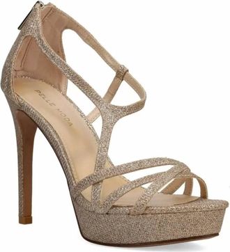 Pelle Moda Womens Oneda X Platform Rear Zip Platform Sandals In Gold