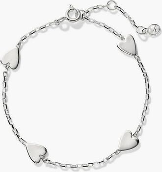 Mejuri Heart Station Bracelet in Sterling Silver by MEJURI at Nordstrom