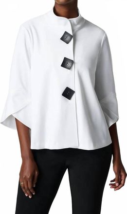 Joseph Ribkoff Classic Trapeze Jacket In Vanilla