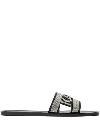 Karl Lagerfeld Jelly Sparkle cut-out sandals - women - PVC/Metal/Polyurethane/Rubber - 36 - Black