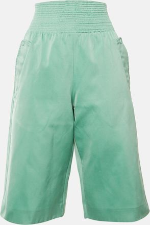 Sportmax Mint Green Satin Bermuda Shorts