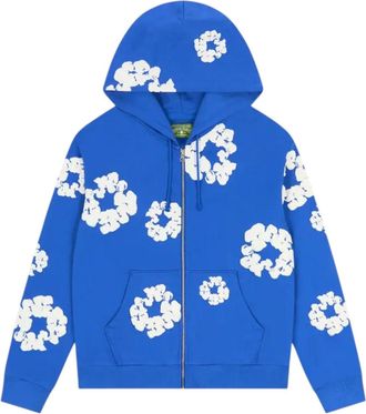 Denim Tears Cotton Wreath Zip Hoodie Blue SS25TZH11412039