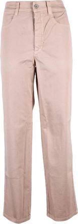 Barena Pink Mid-Rise Stretch Straight-Leg Jeans