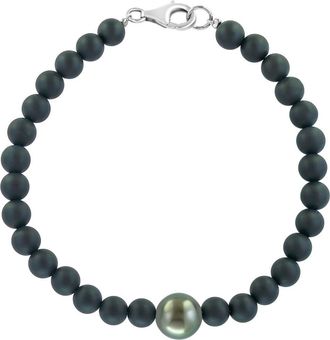 Effy Onyx & Tahitian Pearl Bracelet in Black at Nordstrom Rack, Size 8.5