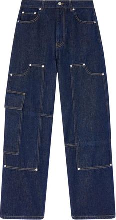 Ganni Katoenen Denim Jeans - Dames - Loose Fit Jeans - Blauw - W25 - Katoen - Jeans