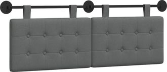 vidaXL Cabecero Colgante Gris Oscuro Tela Vidaxl