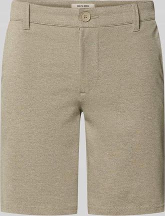 Only & Sons Regular Fit Chinoshorts aus Viskose-Mix Modell MARK in Taupe, Gr&ouml;&szlig;e XXL