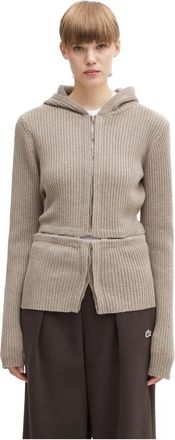 Heliot Emil Cardigan - Dames - Vesten - Grijs - M - Wol - Truien & Vesten