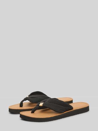 Tommy Hilfiger Zehentrenner mit Logo Applikation in Black, Gr&ouml;&szlig;e 36