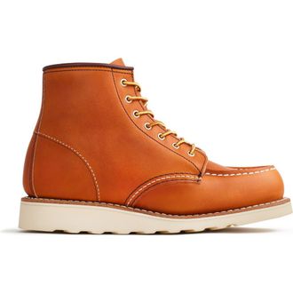 Red Wing Shoes Classic Moc Legacy Leather Boot in Oro Legacy at Nordstrom, Size 9.5