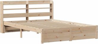 vidaXL Bed Frame with Headboard without Mattress 140x190 cm Vidaxl