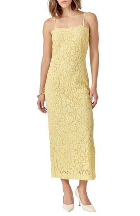 endless rose Lacy Column Dress in Butter at Nordstrom, Size X-Small