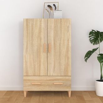 Berkfield Home Highboard Sonoma Oak 70x31x115 cm Engineered Wood in Brown | Size: 70 x 31 x 115 cm
