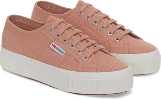 Superga Womens/Ladies 2740 Lace Up Platforms (Dusty Rose/Avorio) - Dusty Pink - Size UK 7.5