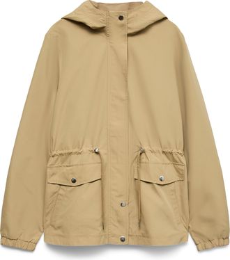 Vero Moda Parka VERO MODA VMPAISLEY PARKA JACKET NOOS, Damen, Gr. XS, kelp, Web, Obermaterial: 100% Polyester, unifarben, regular fit h&uuml;ftbedeckend, Jacken Park