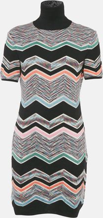 Missoni Multicolor Zig Zag Patterned Knit Mini Dress