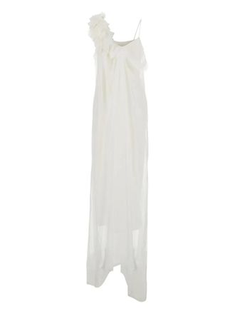 Alberta Ferretti ruffled one-shoulder maxi dress - women - Fabric - 38 - White