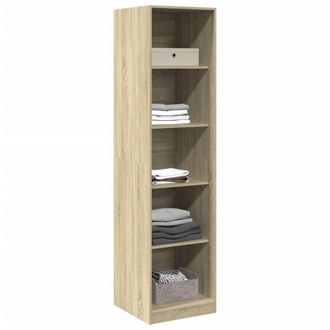 Berkfield Home Wardrobe Sonoma Oak 50x50x200 cm Engineered Wood in Light Oak | Size: 50 x 50 x 200 cm