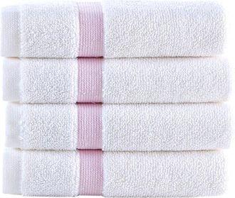 Brooks Brothers Contrast Border 4Pc Wash Towels