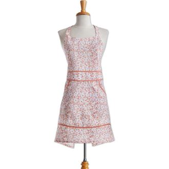 Tag Flower Petals Cotton Baking Apron with Pockets and Ties in Pink at Nordstrom