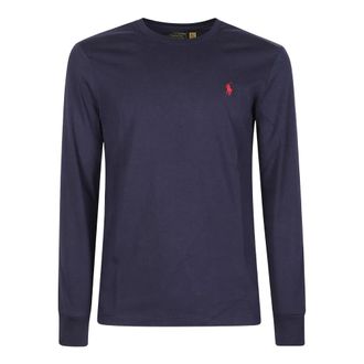 Polo Ralph Lauren Tops, Heren, Blauw, L, Katoen, Jersey Long-Sleeve T-Shirt