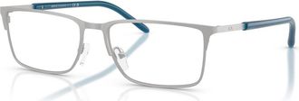 A|X Armani Exchange 56mm Rectangle optical glasses in Silver at Nordstrom