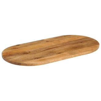 Berkfield Home Table Top 120x60x2.5 cm Oval Solid Wood Mango in Brown