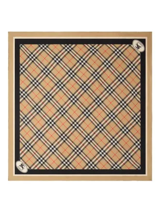 Burberry Sand Beige Check Square Scarf