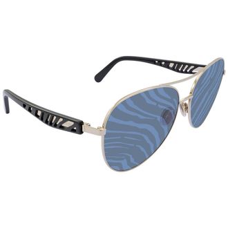 Roberto Cavalli Blue Smoked Mirrored Pilot Ladies Sunglasses IWLMAP-IMAPM-32C