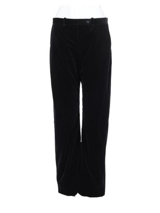 Khaite Black Mid-Rise Five-Pocket Straight-Leg Jeans