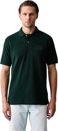 Lacoste Classic Fit Piqu&eacute; Poloshirt met Geborduurd Schild - Heren - Tops - Groen - Maat: 2XL Piqu&eacute;
