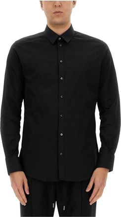 Dolce & Gabbana Lange Mouw Button-Up Shirt - Heren - Casual Overhemden - Zwart - M - Katoen - Overhemden