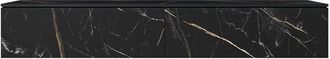 Mirjan24 Mobilier1 - Mueble tv Sarasota 121, Mármol negro, Número de puertas: 0, Número de cajones: 0, 180x30x33cm