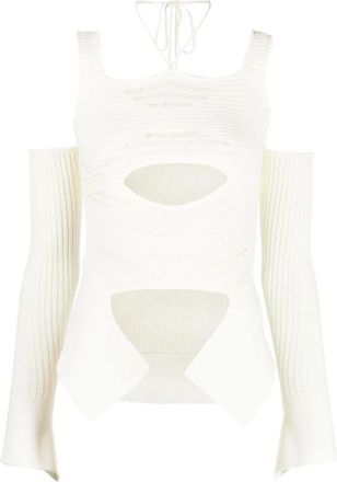 ADĀMO Andrea Adamo Long Sleeve Tops - Dames - Longsleeves - Wit - L - Katoen - Tops