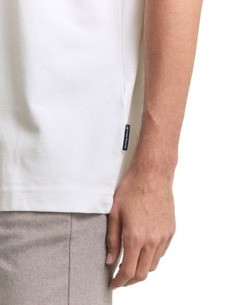 Tom Tailor T-Shirt TOM TAILOR, Herren, Gr. XL, weiss (wei&szlig;), Single Jersey, Obermaterial: 95% Baumwolle, 5% Elasthan, unifarben, regular fit normal, Rundhals, Sh