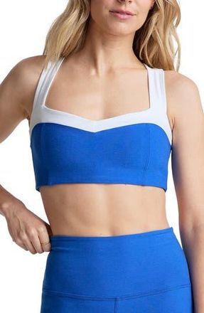 Beyond Yoga Space Dye Colorblock Sports Bra in Court Blue Heather/c at Nordstrom Rack, Size Large