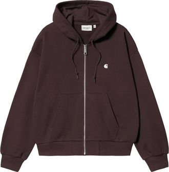 Carhartt Work in Progress Hooded Casey Jacket - Dames - Vesten met rits - Bruin - S - Katoen - Hoodies & sweatvesten