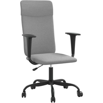 vidaXL Office Chair Light Grey Fabric vidaXL